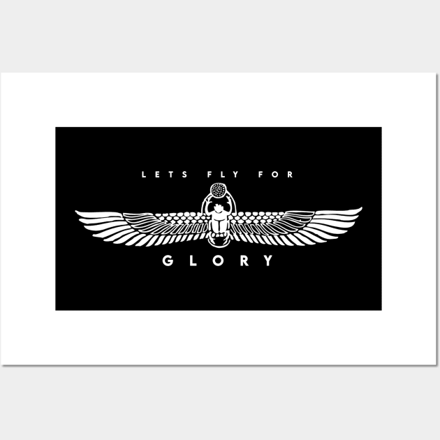 Fly for the glory isis wings Wall Art by Design Knight